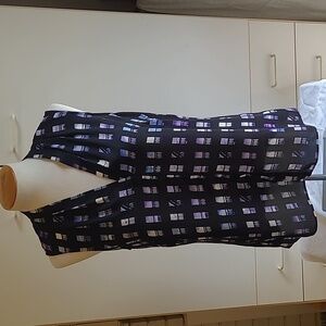 Nic + Zoe sleevless top.  Medium. Black + multi colored.